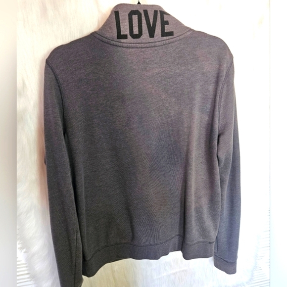 PINK Victoria's Secret 3/4 Zip Pullover Logo Sweatshirt - Picture 4 of 8